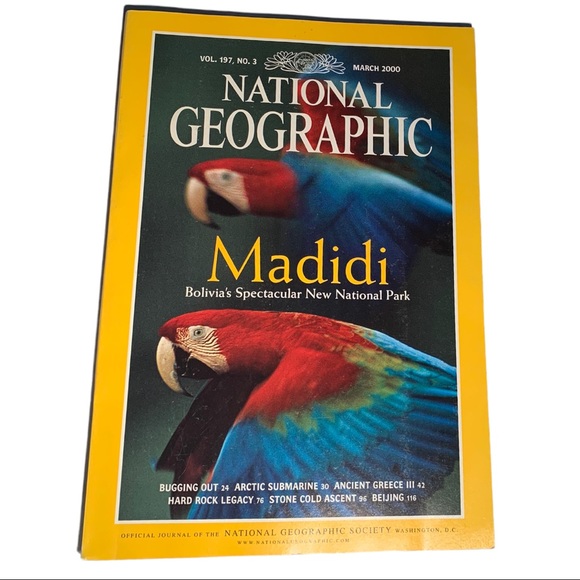 National Geographic Magazine Madidi Bolivia March 2000 Vol 197, No. 3 - Picture 3 of 3